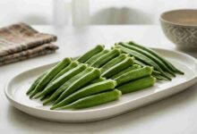 Fresh green okra