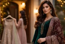 Pakistan fashion trends with velvet winter formal styling and wedding season details