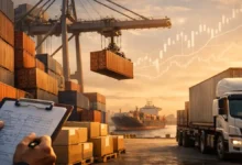 Currency exchange desk scene illustrating Pakistan imports and USD to PKR exchange rate movements