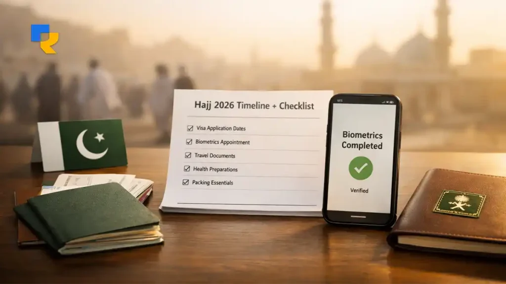 Saudi Hajj 2026 visas checklist for Pakistani pilgrims with biometrics confirmation and travel documents